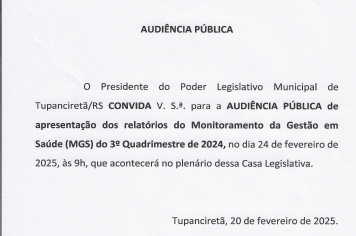 Audiência Pública.
